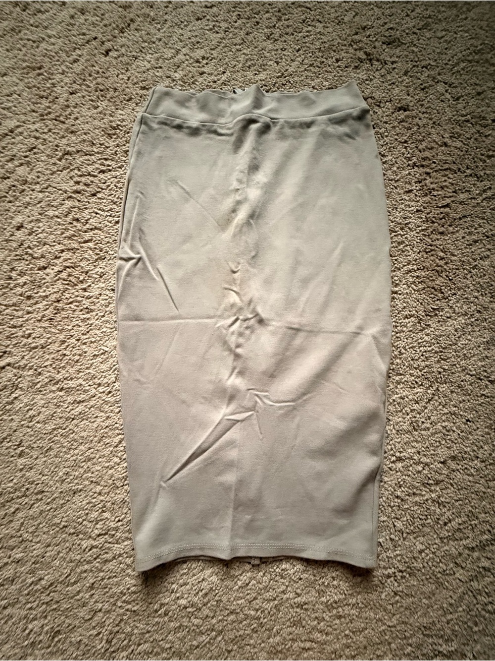 Taupe Neutral Beige Pencil Skirt